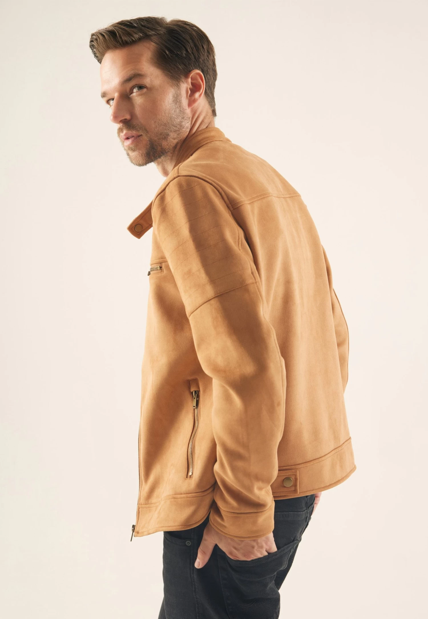 Pier One Chaqueta De Cuero Sintético - Cognac 3 Pier One Chaqueta De Cuero Sintético - Cognac - Imagen 3