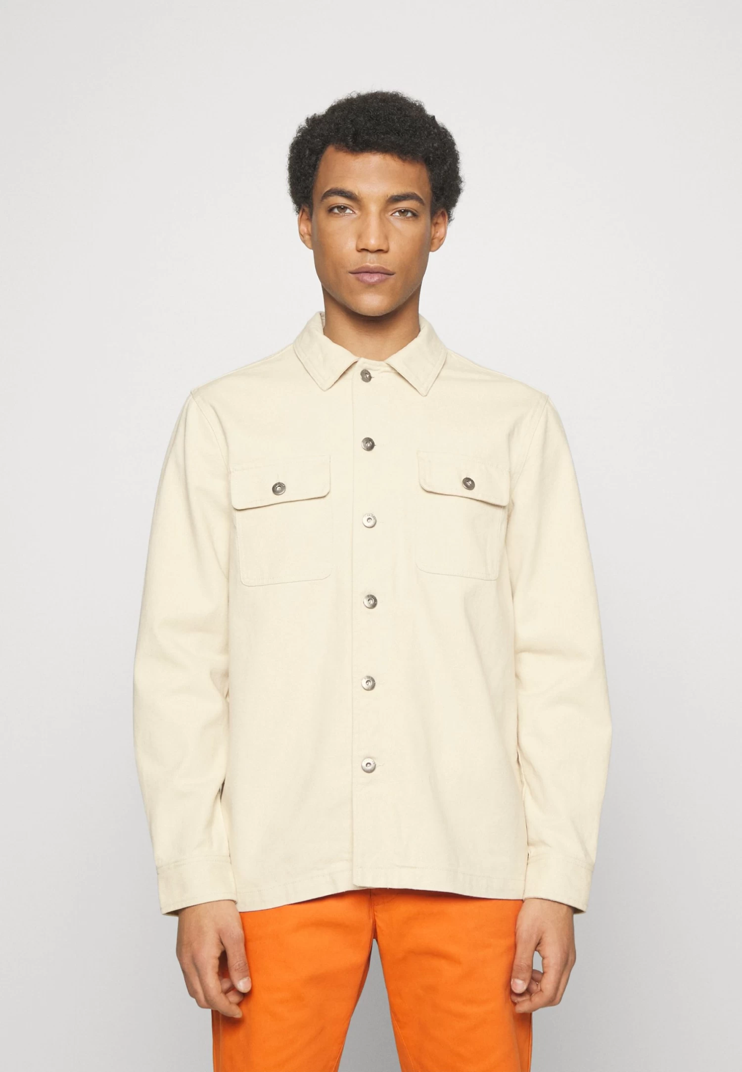 Pier One Undyed Twill- Chaqueta Vaquera - White 1 Pier One Undyed Twill- Chaqueta Vaquera - White