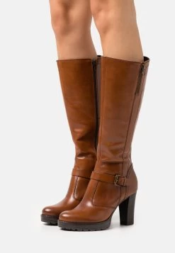 Pier One Leather- Botas De Tacón - Cognac