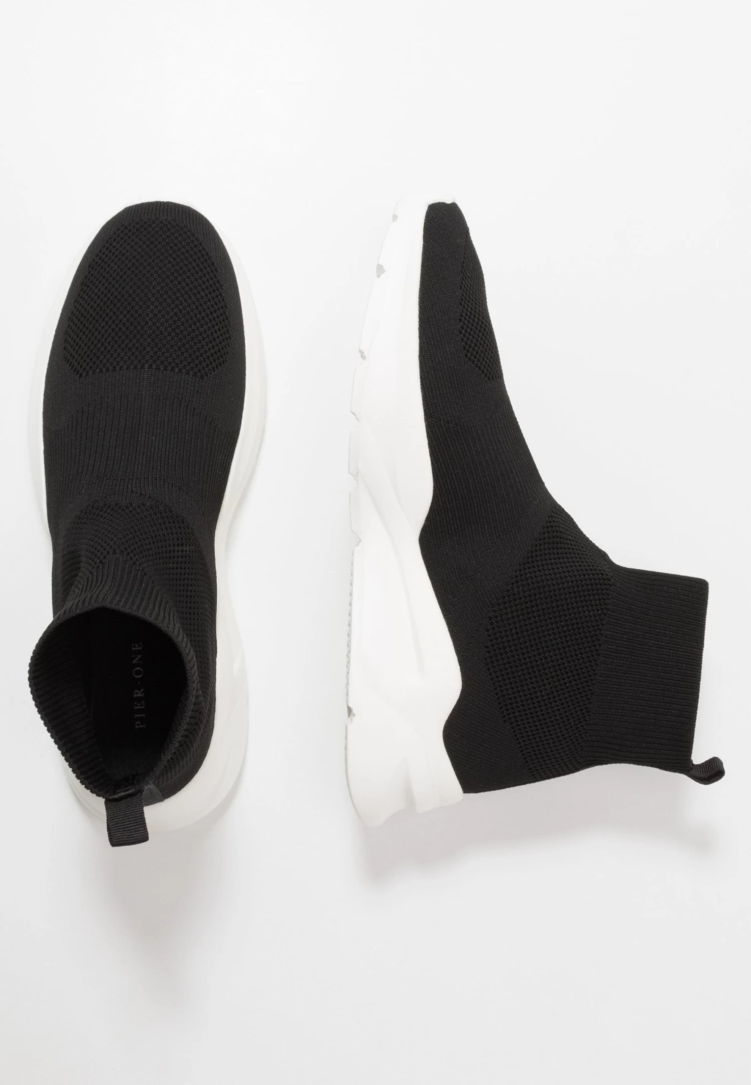 Pier One Zapatillas Altas - Black/White 2 Pier One Zapatillas Altas - Black/White - Imagen 2