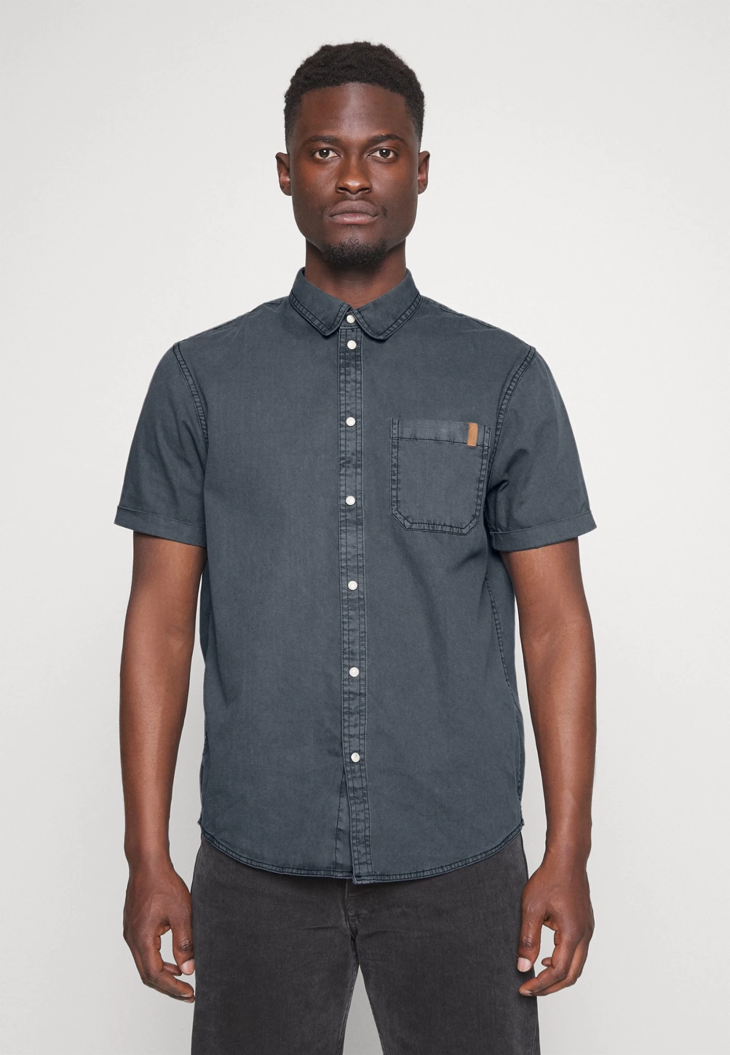 Pier One Camisa - Blue-Grey 1 Pier One Camisa - Blue-Grey