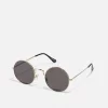 Pier One Unisex - Gafas De Sol - Gold-Coloured/Black