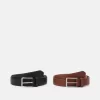 Pier One 2 Pack - Cinturón - Brown/Black