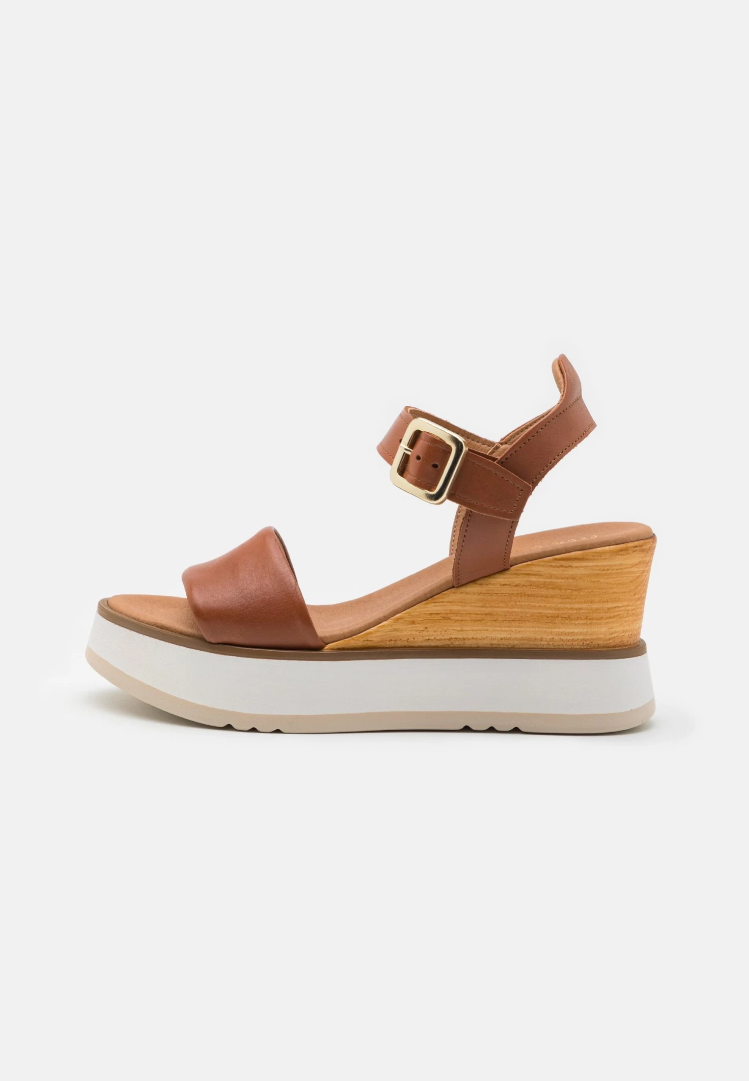 Pier One Leather - Sandalias Con Plataforma - Cognac 2 Pier One Leather - Sandalias Con Plataforma - Cognac - Imagen 2