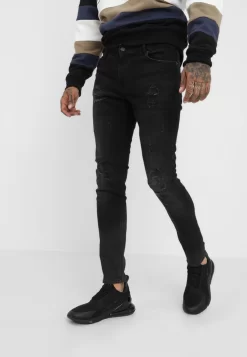 Pier One Vaqueros Pitillo - Black Denim