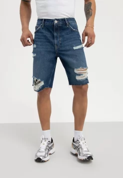 Pier One Shorts Vaqueros - Dark Blue Denim