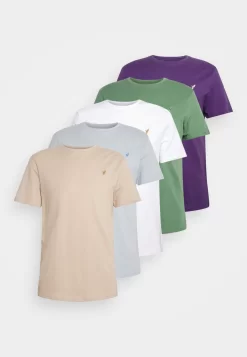Pier One Unisex 5 Pack - Camiseta Básica - Light Blue/Purple/White -Pier One 4dab7af2179d4e539c84571a9836ad97 scaled