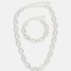 Pier One Set Unisex - Collar - Silver-Coloured