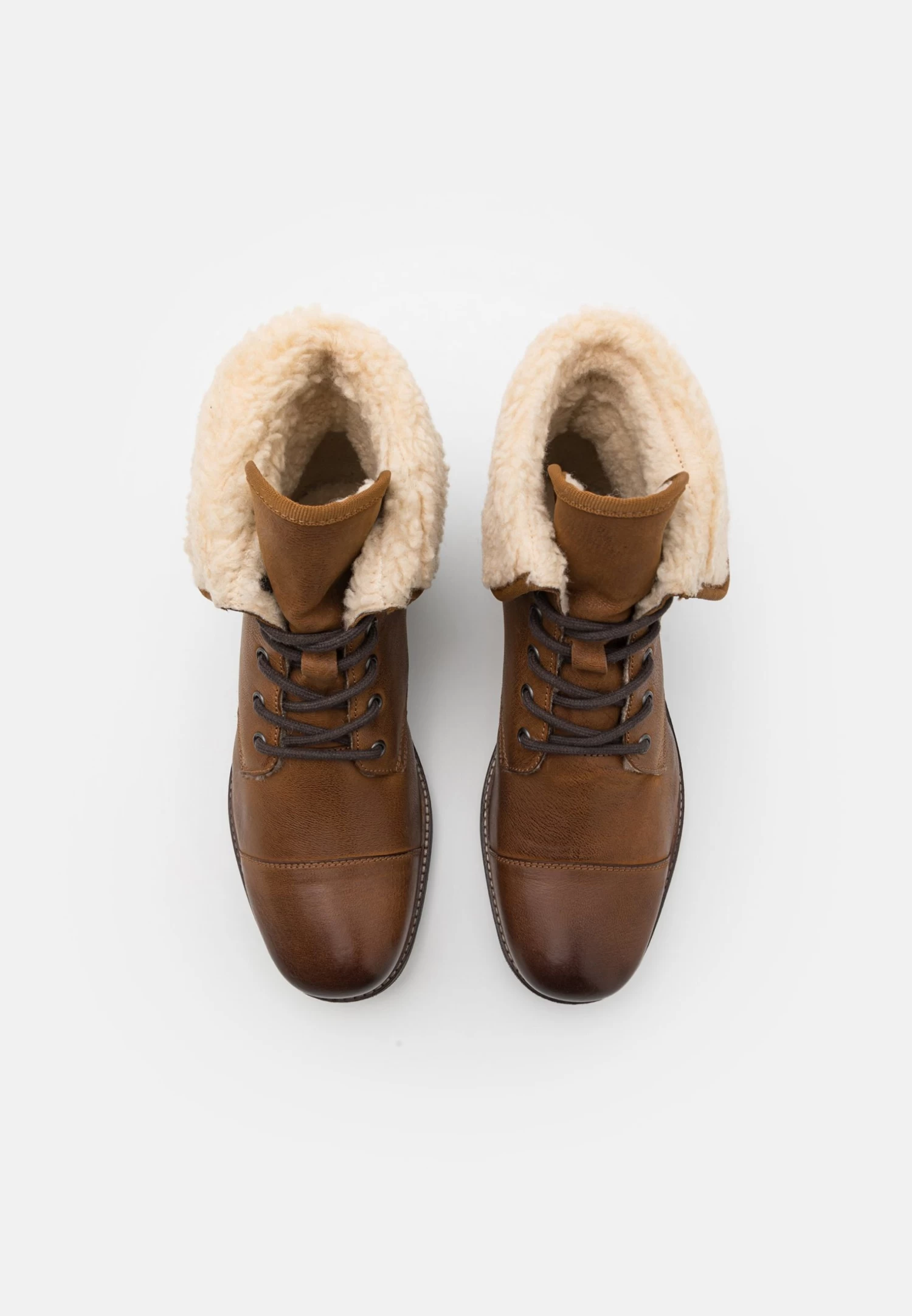 Pier One Leather - Botines Con Cordones - Camel 4 Pier One Leather - Botines Con Cordones - Camel - Imagen 4