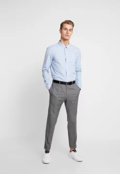 Pier One 2 Pack - Camisa Elegante - White/Light Blue