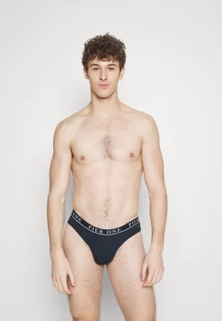 Pier One Branded Waistband Briefs 3 Pack - Braguitas - Dark Blue /Green/Bordeaux