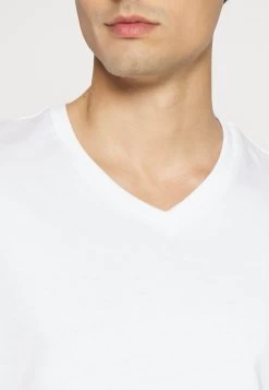 Pier One V Neck Bird Tonal 3 Pack - Camiseta Básica - White/Dark Green/Black -Pier One 6444200bd8f344c784d9b07b508a7cc2