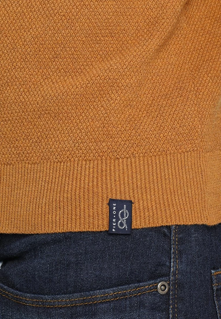 Pier One Jersey De Punto - Mottled Dark Yellow 6 Pier One Jersey De Punto - Mottled Dark Yellow - Imagen 6