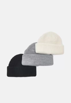 Pier One Unisex 3 Pack - Gorro - Black/White/Grey