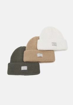 Pier One Unisex 3 Pack - Gorro - Beige/Green/White