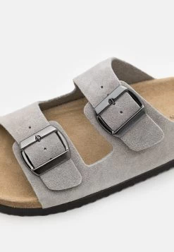 Pier One Leather Unisex - Pantuflas - Grey -Pier One 6b071714d1514b7cbade5fbfdf5bc6fc
