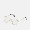 Pier One Unisex - Gafas Con Filtro De Luz Azul -Gold- Coloured