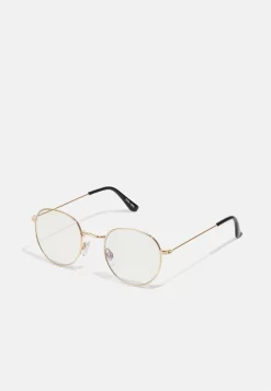 Pier One Unisex - Gafas Con Filtro De Luz Azul -Gold- Coloured