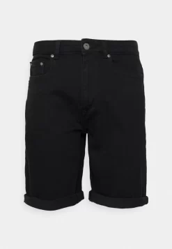 Pier One Shorts Vaqueros - Black Denim