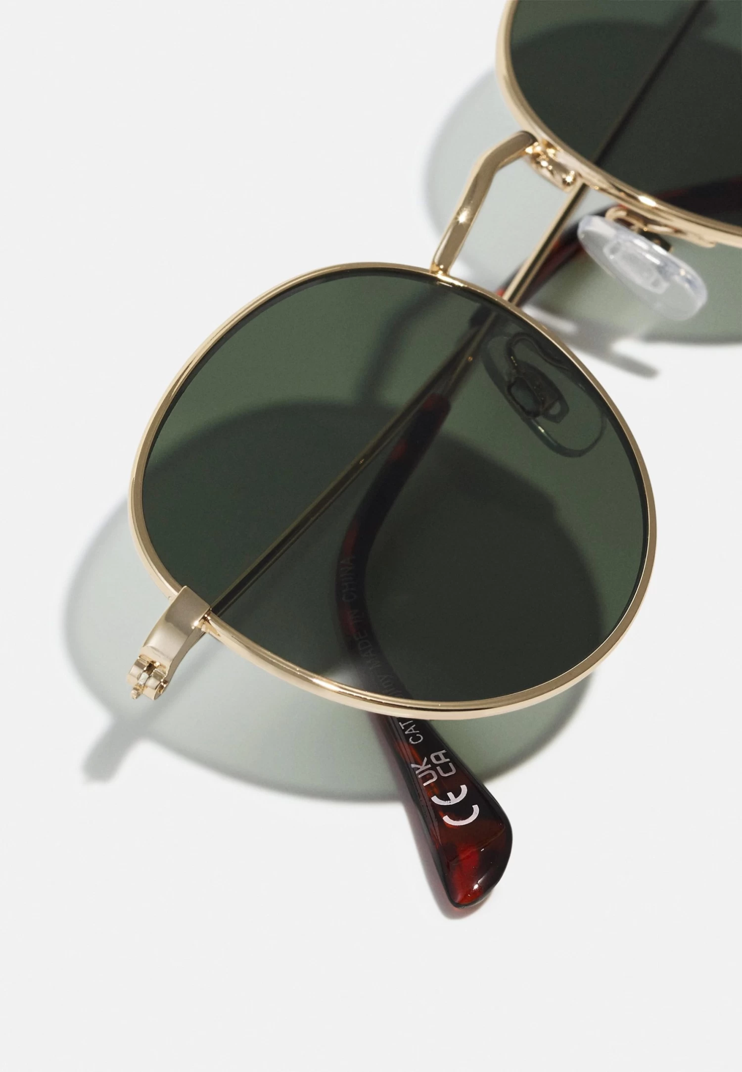 Pier One Unisex - Gafas De Sol - Gold-Coloured/Green 4 Pier One Unisex - Gafas De Sol - Gold-Coloured/Green - Imagen 4
