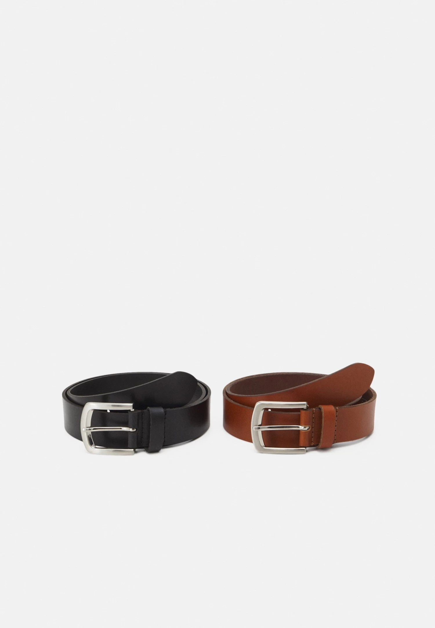 Pier One Leather 2 Pack - Cinturón - Cognac/Black 1 Pier One Leather 2 Pack - Cinturón - Cognac/Black