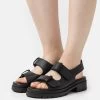 Pier One Leather- Sandalias - Black