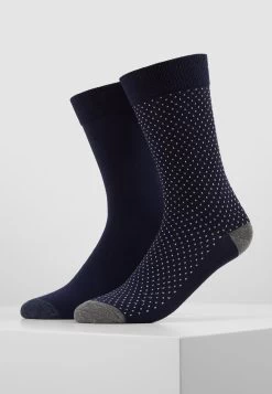 Pier One 5 Pack - Calcetines - Dark Blue/Mottled Grey -Pier One 790f625375ae42a0a115f29641ff457a