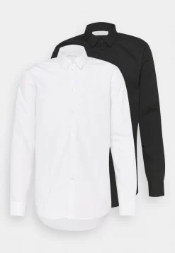 Pier One 2 Pack - Camisa Elegante - White/Black