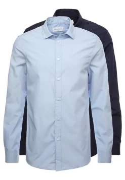 Pier One 2 Pack - Camisa Elegante - Light Blue/Dark Blue -Pier One 813ad76744ab42bcb5aac84160d3aeb6