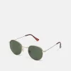Pier One Unisex - Gafas De Sol - Gold-Coloured/Green