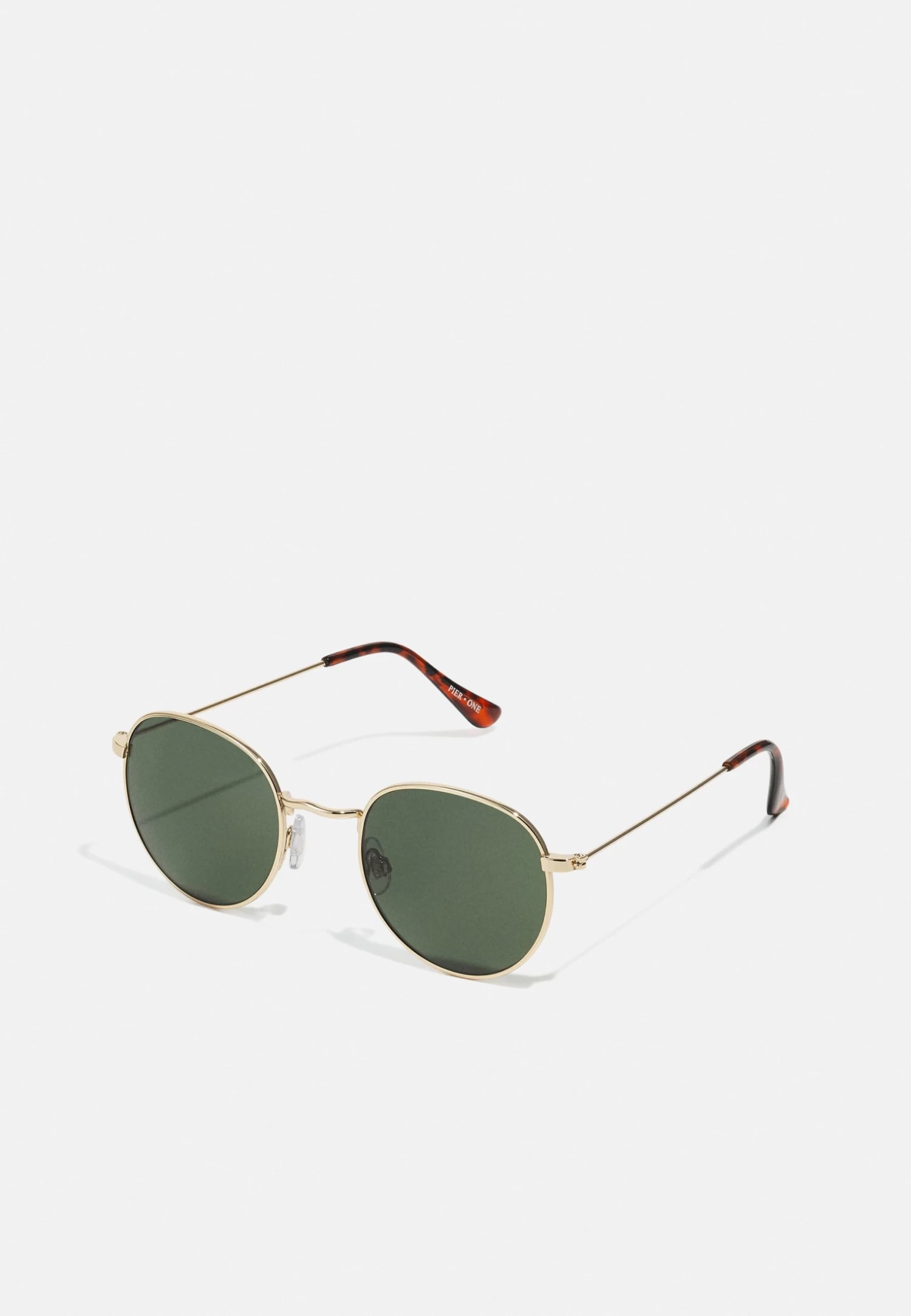 Pier One Unisex - Gafas De Sol - Gold-Coloured/Green 1 Pier One Unisex - Gafas De Sol - Gold-Coloured/Green