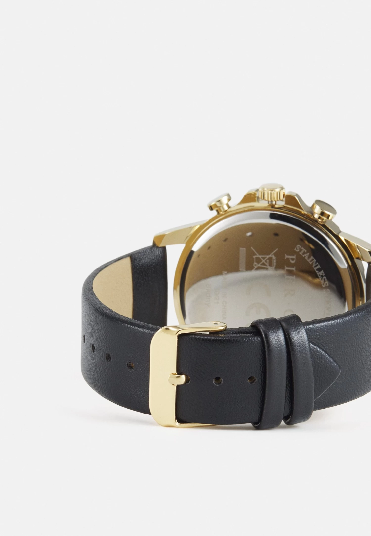 Pier One Unisex - Cronógrafo - Black/Gold-Coloured 2 Pier One Unisex - Cronógrafo - Black/Gold-Coloured - Imagen 2