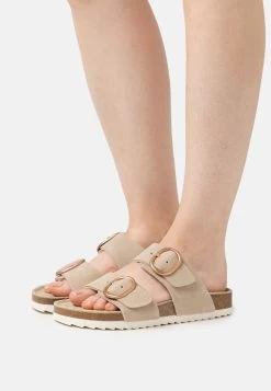 Pier One Leather - Sandalias Planas - Beige