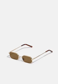 Pier One Unisex - Gafas De Sol - Gold-Coloured/Brown
