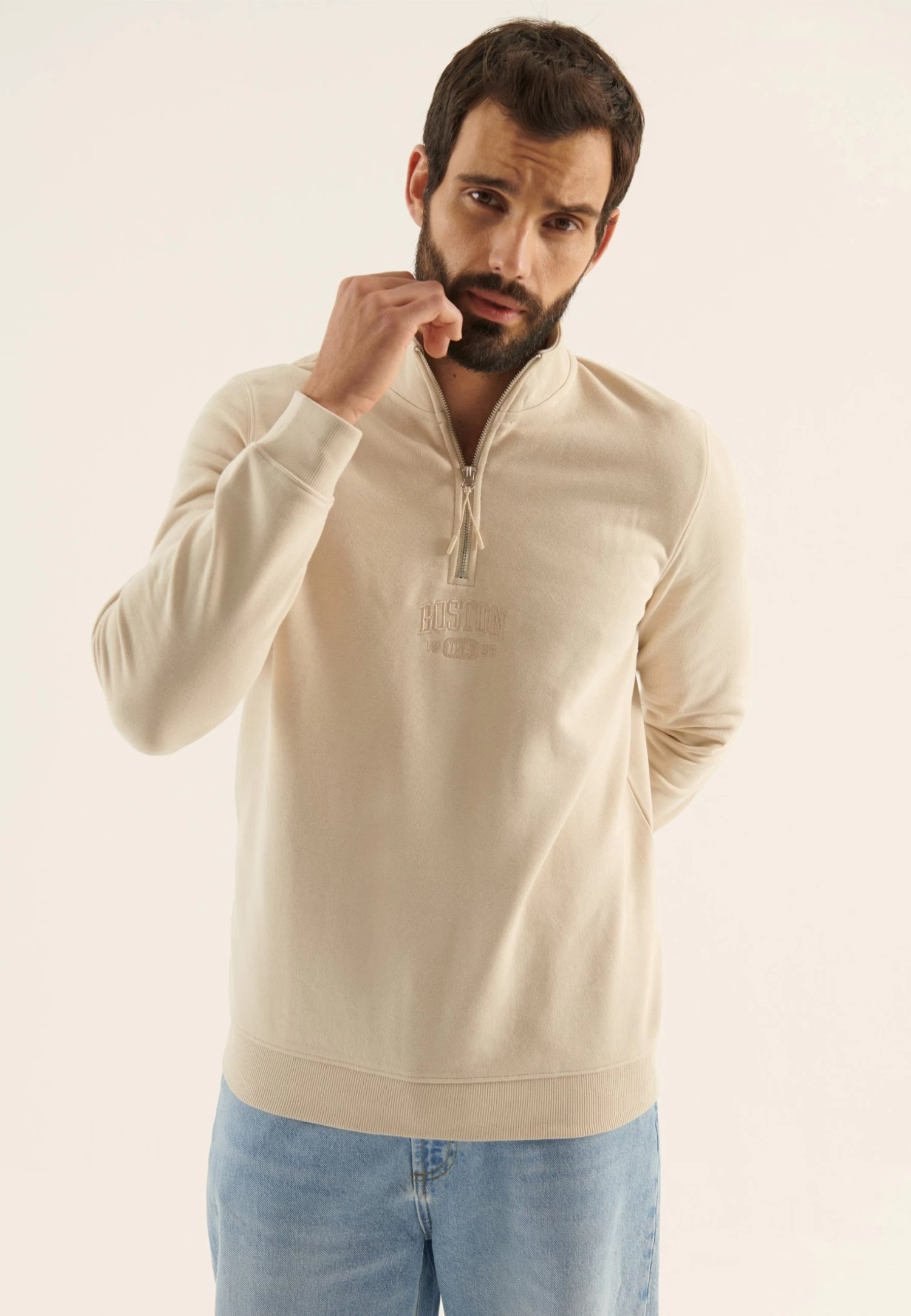 Pier One Sudadera - Beige 1 Pier One Sudadera - Beige