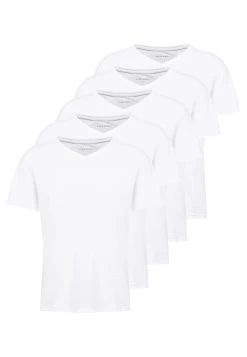 Pier One 5 Pack - Camiseta Básica - White -Pier One aaec20eea5684fdcadc437e90f270976