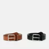 Pier One 2 Pack - Cinturón - 802 - Black_708 - Cognac