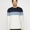 Pier One Sudadera - Blue/Off-White/Grey