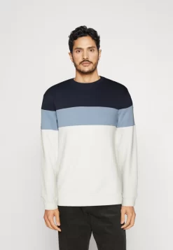 Pier One Sudadera - Blue/Off-White/Grey