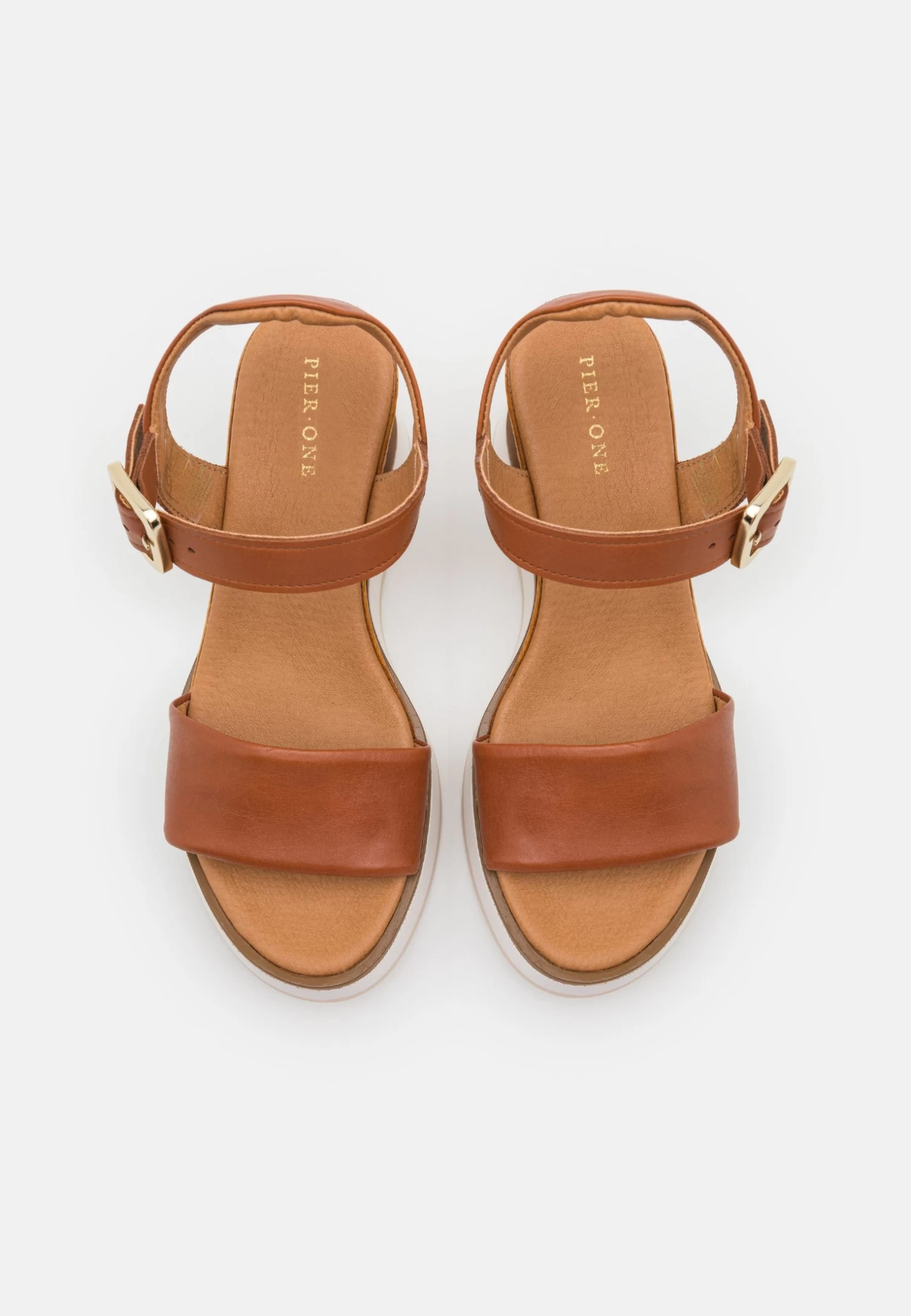 Pier One Leather - Sandalias Con Plataforma - Cognac 6 Pier One Leather - Sandalias Con Plataforma - Cognac - Imagen 6