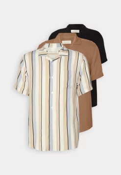 Pier One 3 Pack - Camisa - Beige/Black/White -Pier One bf32d3a56b6443bb9cbae5c468a40cf2 scaled