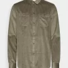 Pier One Corduroy Overshirt - Camisa - Khaki