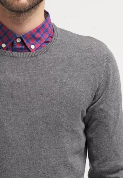 Pier One Basic Crewneck - Jersey De Punto - Dark Grey Melange -Pier One c1b29baf2944429ea88183988b30aa5a