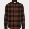 Pier One Camisa - Black/Brown