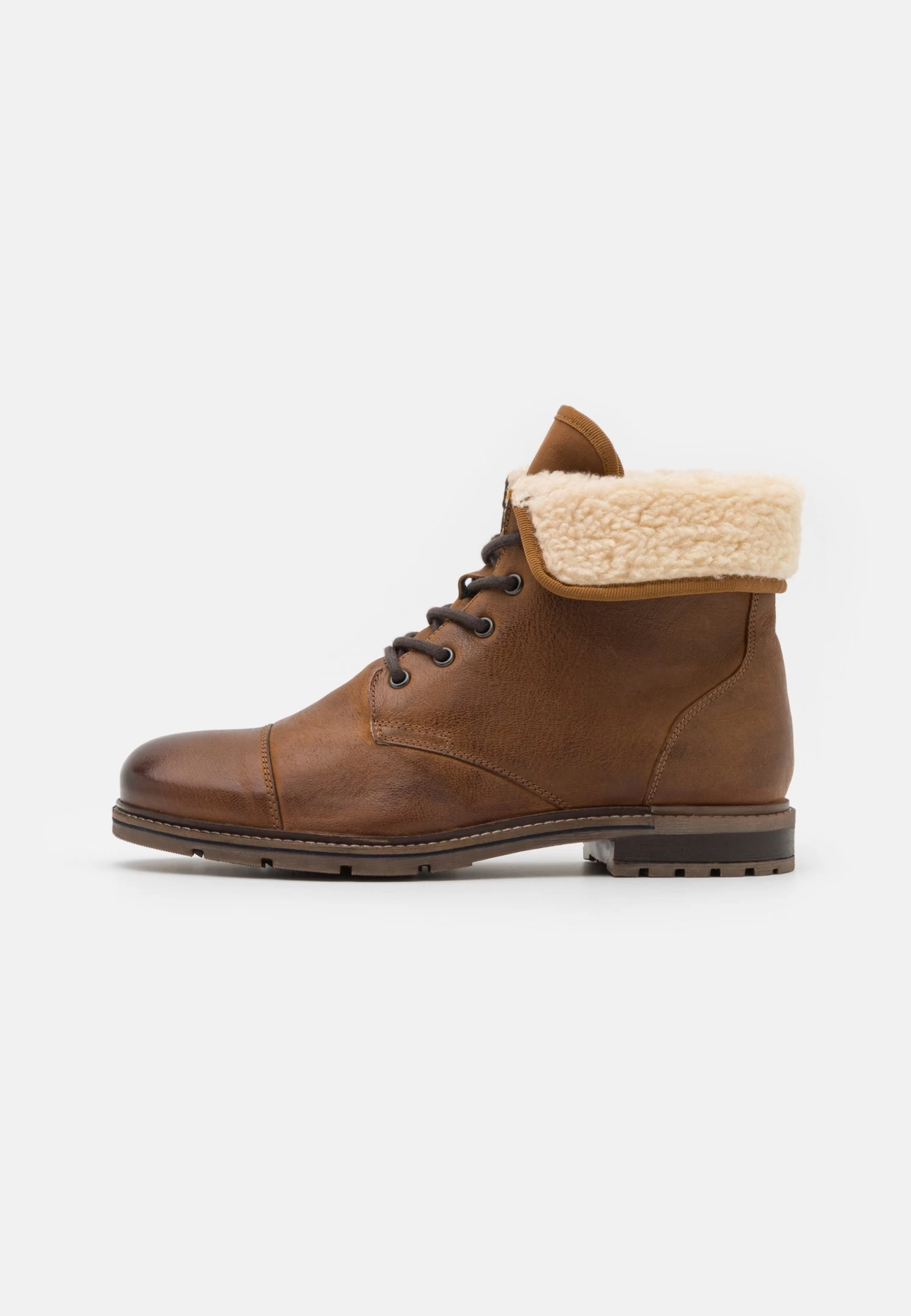 Pier One Leather - Botines Con Cordones - Camel 1 Pier One Leather - Botines Con Cordones - Camel