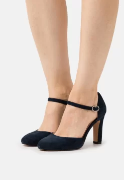 Pier One Leather- Tacones - Dark Blue