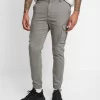 Pier One Cuffed Skinny Trouser- Pantalones Cargo - Grey