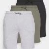 Pier One 3 Pack - Pantalón De Pijama - Black/Mottled Grey/Khaki