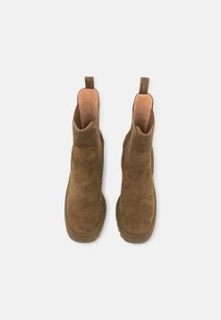 Pier One Leather - Botines De Tacón - Khaki -Pier One d027936bad924b7580f943497494a525