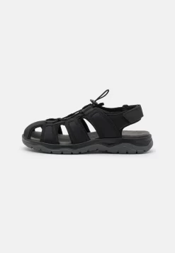 Pier One Leather - Sandalias De Senderismo - Black